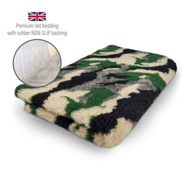 DRYBED Premium Vet Bed Army camo tmavozelený 100 x 75 cm