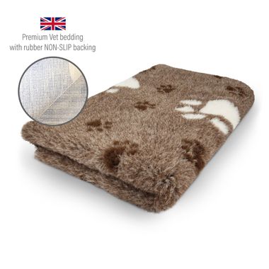 DRYBED Premium Vet Bed Big Paw hnedý 100  x 75 cm