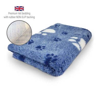 DRYBED Premium Vet Bed Big Paw modrý 100 x 75 cm